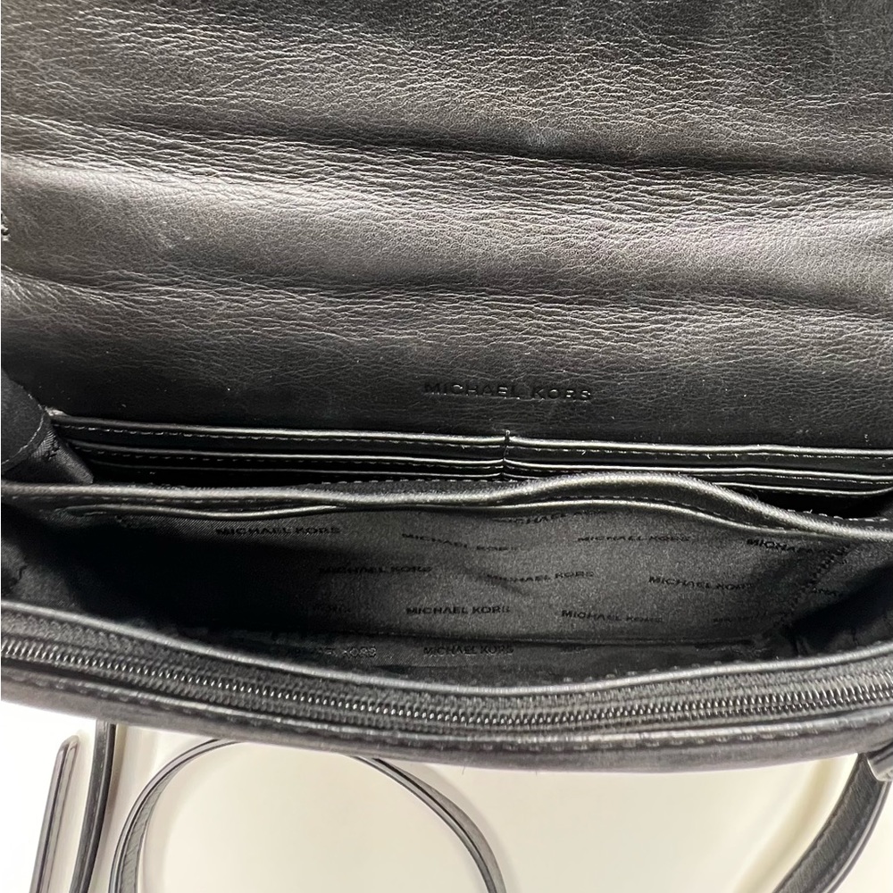 Michael Kors Brooklyn Grommet Crossbody Black Medium - Picture 12 of 13